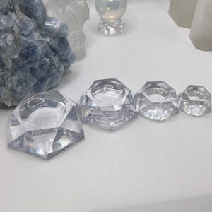 Clear resin sphere stand/holder - Small